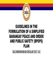 bpops plan barangay|Guidelines on the Development and Formulation of the Peace .